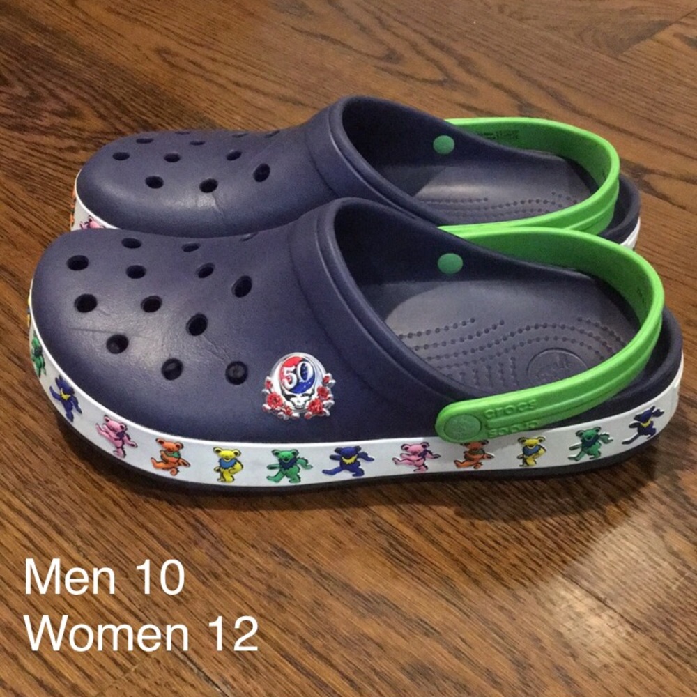 GRATEFUL DEAD CROCS 50th ANNIVERSARY M10 W12 - Picture 1 of 8